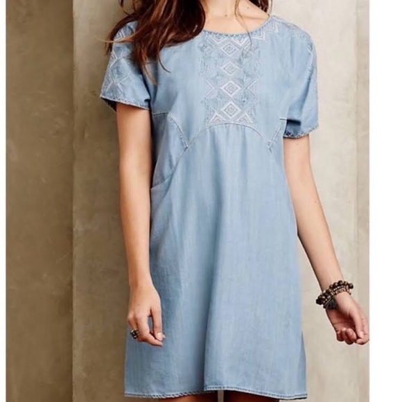 Anthropologie Dresses & Skirts - Anthropologie Holding Horses Chambray Dress